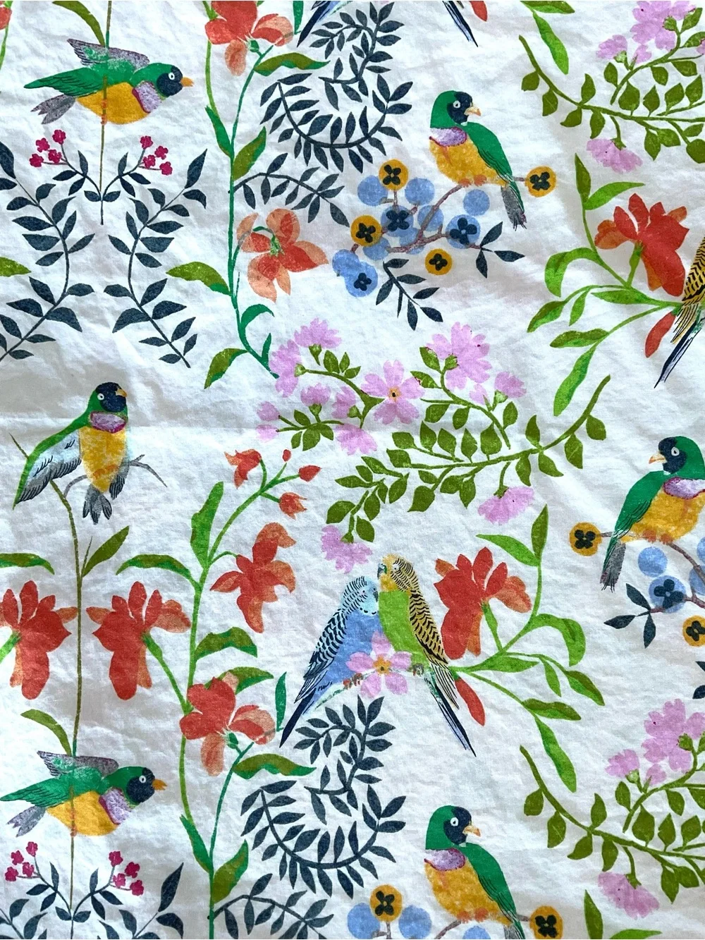 Cath Kidston King Pillowcases Set Of 2 Cottagecore Floral Bird Print Cotton
